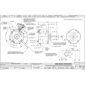 US Motors Rescue 1/3-1/6 hp 1075 rpm, 6 poles, 1 shaft, TEAO Enclosure, 2 speed, 5.6 diameter, CCW, Lead End, Reversible, 208-230 V, 60 hz, 1 ph, 5 mfd/370 VAC Run Capacitor 5462 K055WDJ0404012B