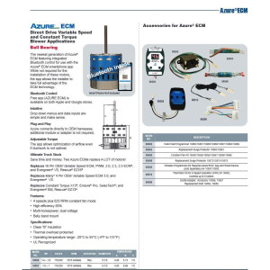 MARS 10856 Blower Fan Motor Multi-Horsepower 1/4 -1/2 HP ECM Replacement, 115, 230 VAC, 5.5 in, Frame 48, Reversible Rotation, Direct Drive, Variable Speed, Constant Torque