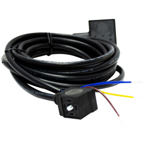 Danfoss 040B0147 Cable de Alimentacion, 24 a 230 V, 3 m, para Regulador de Nivel de Aceite COM