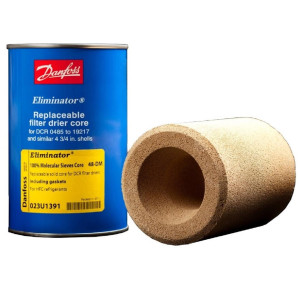 Danfoss 023U1392 Cartucho Nucleo Filtro Secador 48-DM para Sistemas DCR, Alta Capacidad de Humedad, incluye Sello, Compatible con DCR 0485 a 19217 y Carcasas 4-3/4 pulg, 023U1392, 023U1394