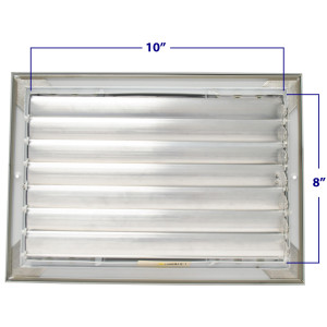 Laminaire CL4M1008 10x8 4-Way, White, Curved Blade, Ceiling Diffuser with ML Damper