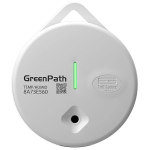 Full Gauge GreenPath Sensor portail de Temperatura y Humedad Temp -20 a 60C, Hum 100, Bluetooth BLE, Usa pilas AAA