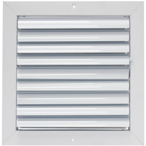 Laminaire L-CL1M1010 10x10 1-Way, White, Curved Blade, Ceiling Diffuser with ML Damper