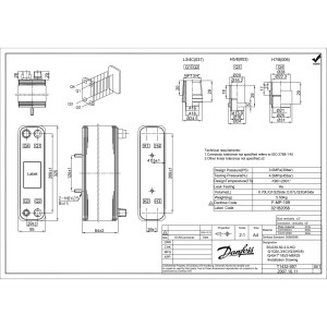 Danfoss 021B2058 Heat Exchanger 5 Ton B3-030-50-3.0-Hq 5TR