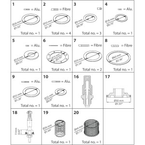 Danfoss 027F3371 Valves Overhaul Kit PM3-25 