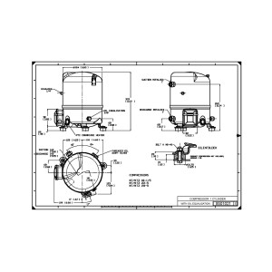 Danfoss MTZ18JA1AVE 1.5HP R404,R407,R134,R448, MBP Reciprocating Refrigeration Compressor 208-230/1/60 (V/Ph/Hz),Discharge 1 in V06, Suction 1 in V06, Rotolock, POE Oil,MTZ18-1V Replaces MTZ19-1V