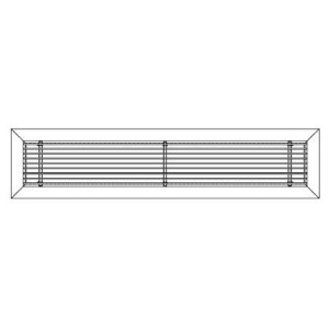 Price LBMH Rejilla Lineal 36 x 6 Blanca