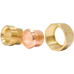 NDL N-8004 Copper Union 7/8 in CxC connections for HVAC applications 