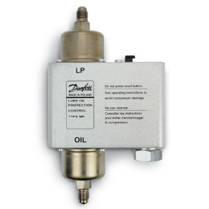 Danfoss 060B200891 Control de Diferencial de Presion de Aceite MP54, Control de Diferenacial 6 Psi, Rango de Regulacion Baja Presion 29 inHg -175 psi, Tiempo de Retardo 45 Sec, 1/4 pulg Flare M 