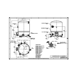 Danfoss MTZ56HL3AVE 5HP R404,R407,R134,R448, MBP Reciprocating Refrigeration Compressor 200-230/3/60 (V/Ph/Hz),Discharge 1-3/4 in V07, Suction 1-1/4 in V04, Rotolock, POE Oil,MTZ56-3V