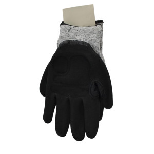 MA-Line MA-GSFTY-L Guante de Trabajo L, Almohadillas de proteccion para los dedos, correas de silicona antideslizantes, palmas acolchadas