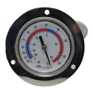 MA-Line MA-60AFF-A Remote reading Vapor Tension Thermometer, 2 in Dial, -40 F to 60 F, Stainless Steel