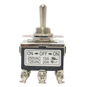 MA-Line MA04506-2 Toggle Switch Center Off, Double Pole Doble Throw