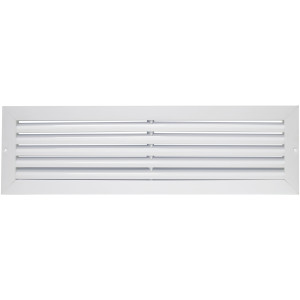 Laminaire L-RA 34x8 in Return Grille, White Aluminum