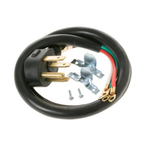 GE WX09X10035 Cable de Poder para Estufa u Horno 1.22 m (4 pies) 40 Amp 125-250 V con 4 cables, repuesto OEM compatible con WX09X0014 WX09X0015 WX09X0016 WX09X0035 y otros modelos