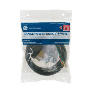 GE WX09X10035 Cable de Poder para Estufa u Horno 1.22 m (4 pies) 40 Amp 125-250 V con 4 cables, repuesto OEM compatible con WX09X0014 WX09X0015 WX09X0016 WX09X0035 y otros modelos