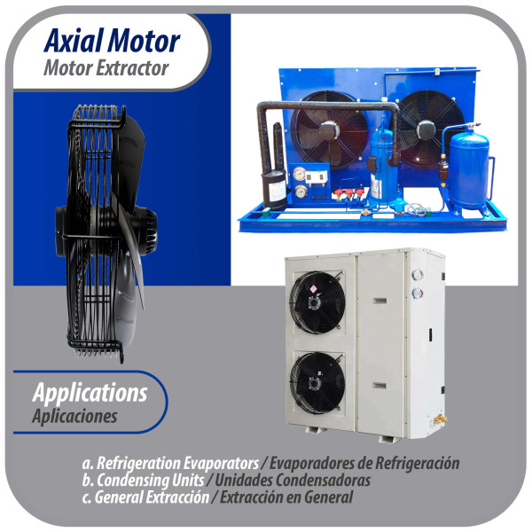 Appli Parts AXF-450-4 17-3/4 in Axial Fan Motor Guard Mounted Fan Blade 220-440 V, 3 Ph, 50-60 Hz, 300 W, 1600 rpm, Universal replacement for Cold Room Evaporators and Condensing Units, Work Temp -22 F to 140 F Appli Parts AXF-450-4 17-3/4 in Axial Fan Motor Guard Mounted Fan Blade 220-440 V, 3 Ph, 50-60 Hz, 300 W, 1600 rpm, Universal replacement for Cold Room Evaporators and Condensing Units, Work Temp -22 F to 140 F
