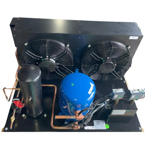 Danfoss HGZC0500UWJ300R Condensing Unit Copper Coil Aluminum Fins 5HP MBP 460V/3Ph/60Hz R134a,R404A,R448A,R449A,R452A POE Oil 2 Fans with Reciprocating Compressor MTZ64-4 114N3623