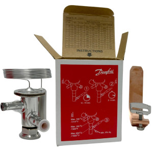 Danfoss 068U3945 1/5 - 4TR Cuerpo de Valvula Expansion Acero inoxidable, TUA, R-448A, 3/8x1/2 in, Soldable, ODF, Ecualizacion Interna, -40 a 50F, Capacidad determinada por Orificio Venta Separada