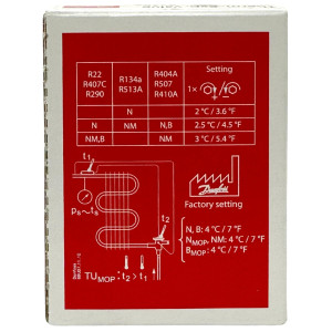 Danfoss 068U3945 1/5 - 4TR Cuerpo de Valvula Expansion Acero inoxidable, TUA, R-448A, 3/8x1/2 in, Soldable, ODF, Ecualizacion Interna, -40 a 50F, Capacidad determinada por Orificio Venta Separada