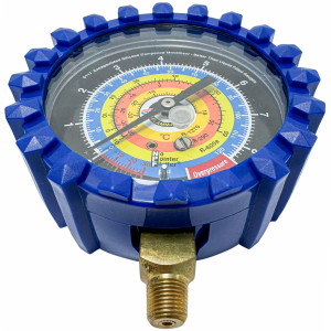 Uniweld G730NSD-5 Manifold Gauge Blue, Low R-600a,R-290,R-1270, 3-1/8 in