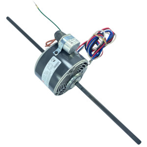 US Motors 6851-0850 1/15 HP Fan Coil motor 1,100 rpm, 6 poles, 2 shaft, 3 speed, 5.6 diameter, CCW, 220 V, 60 Hz, 1 ph, Run Capacitor 5 mfd 370 VAC