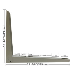 Appli Parts APAB-2160 Mini Split Wall Mounting Bracket - Heavy Duty Outdoor Support Up to 330 lbs, Universal Fit for 5000 to 36000 BTU Units, Includes Anti Vibration Pads and Full Installation Kit