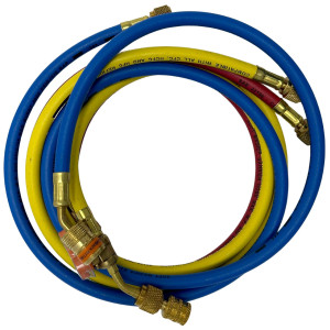 Uniweld A2LM5EZ Manifold Set R-32/R-454B/R-448A/R-410A Fahrenheit psi, 5 ft EZ Turn Hoses
