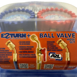 Uniweld A2LM5EZ Manifold Set R-32/R-454B/R-448A/R-410A Fahrenheit psi, 5 ft EZ Turn Hoses
