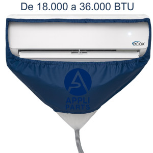 Appli Parts APCC-1836B Bolsa de Mantenimiento o Limpieza Mini Split de 1.5 - 3 Toneladas (18,000 a 36,000 Btu) equipos de 1 a 1.3 m, Impermeable, Manguera de 2.8 m para Drenaje, con Placa de Soporte.