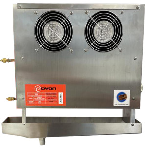 Oyon OER120214345TD-1 Evaporador Exhibidor, 1545 Btu/h a -8 C, Deshielo Electrico, 115/1/60 (V,Ph,Hz), 5 aletas por pulgada, Acero Inoxidable, 390x363.5x80 mm