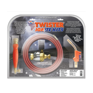 Uniweld KT2A5MC Kit Twister2 Con Regulador De Acetileno RMC, Manilla TH6, Boquilla Twister T2A-5 para Aire/Acetileno