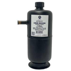 Appli Parts APLR-01 Tanque Recibidor de Liquido 1 Litros 1/4 pulg ODF Entrada x 1/4 pulg ODF Salida Conexion Rotolock 1 pulg SAE x 1/4 pulg ODF