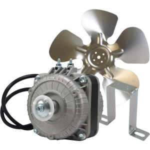 Appli Parts APFM-101E 10W Condenser and Evaporator Fan Motor 115V 60Hz 0.65A, Includes 9in Aluminum Fan Blade and Mounting Base, Universal Replacement for Commercial Refrigeration Units