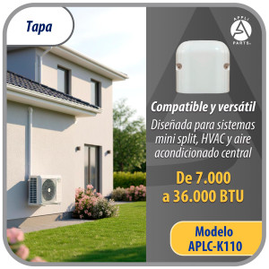 Appli Parts APLC-K110 Ducto Pared Lineas de Aire Acondicionado Tapa 100mm