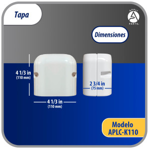 Appli Parts APLC-K110 Ducto Pared Lineas de Aire Acondicionado Tapa 100mm