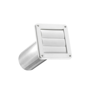 Lambro 267W-B White Plastic Louvered Vent 4 inch Replace 267W