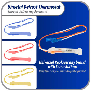 Appli Parts APBT-FT2076 Bimetal Thermostat Asian Type 2 Wire Fuse temperature 158F with Yellow and White wires Reference BIM-2076 / Sanyo / Termodisco