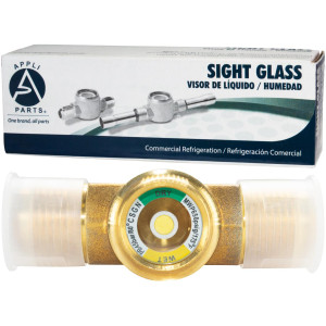 Appli Parts APSG-58A Visor de Liquido 5/8 in Flare, Indicador de Humedad con conexiones Rosca, cuerpo solido, para Sistemas de Refrigeracion y Aire Acondicionado compatible refrigerantes CFC HCFC HFC