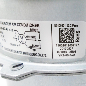 Fan Motor Outdoor Unit YKT-60-6-41 YDK60-6B 230V 60Hz 202400401649 11002012004177 
Fits: ecox EAEM036C11B EIHCU036CXXB Midea MOD3023CN1MM0W MOD30U36CN1MM0W PAC36337 Comfort-aire Century Mirage
