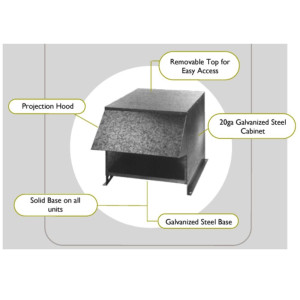 Gabinete Para Unidad Condensadora 1.5 - 2.0hp Eco200A L26in W24.50 in H 22 in Reemplaza 119-6041.