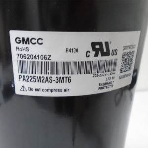 GMCC Compressor Fixed Speed 24.000 Btu 220v/60hz/1ph R410a PA225M2AS-3MT6 11103010002550 Fits: ecox EAEM024C11B Midea PAC24337