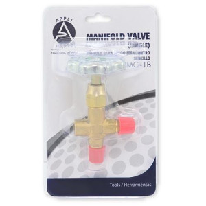 Appli Parts APMG-1B Single Manifold Valve for Refrigeration and Air Conditioning 1/4 in SAE connections Hi or Low pressure Gauge and hose purchase separately Appli Parts APMG-1B Single Manifold Valve for Refrigeration and Air Conditioning 1/4 in SAE connections Hi or Low pressure Gauge and hose purchase separately