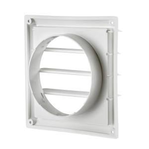 Lambro 360W White Plastic Louvered Vent 5 inch 