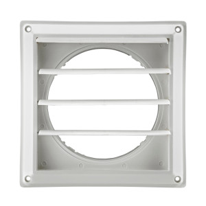 Lambro 360W White Plastic Louvered Vent 5 inch 
