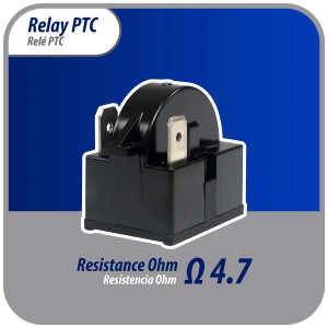 Appli Parts APSR-4002P Mini Fridge relay switch 3 pin 4.7 Ohm 110V Universal PTC Start relay replacement part for multiple brands of refrigerators wine cooler