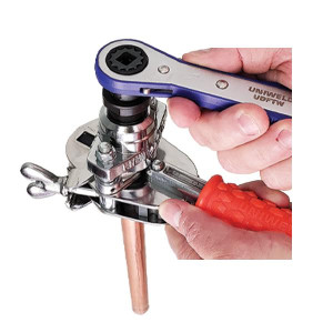 Electric Manual Deluxe Flaring Tool 1/8 3/16 1/4 5/16 3/8 1/2 5/8 3/4 O.D. Uniweld UDFT Include UDFTW 12 point 3/4 Ratchet Wrench Replace 70004
