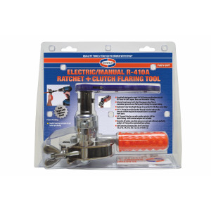Electric Manual Deluxe Flaring Tool 1/8 3/16 1/4 5/16 3/8 1/2 5/8 3/4 O.D. Uniweld UDFT
Include UDFTW 12 point 3/4 Ratchet Wrench
Replace 70004