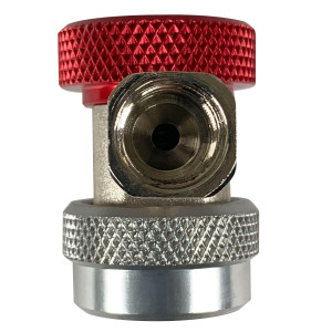 Appli Parts APQC-134H Quick Coupler R-134a High for Automotive Air Conditioning Charging and Service Red 1/4 in Bronze Adapter