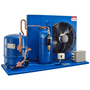 Danfoss OP-HJZ028D39N Unidad Condensadora Microcanal 2.5HP MBP 230V/1Ph/60Hz R134a,R404A,R448A,R449A,R452A,R513A Lubricante POE 1 Ventilador con Compresor Reciprocante MTZ28-1 115N0277  